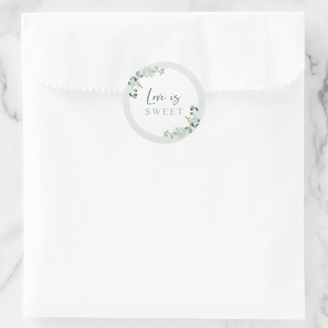 Love is Sweet Bridal Shower Favour Sticker Labels (Bag)