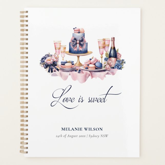 Love is sweet Bridal Shower Personalized Planner (Front)