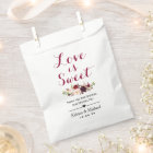 Love is Sweet Burgundy Floral Wedding Favour