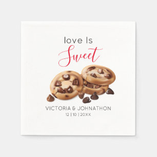 Love Is Sweet Cookie Thank You Wedding Treat Napkin