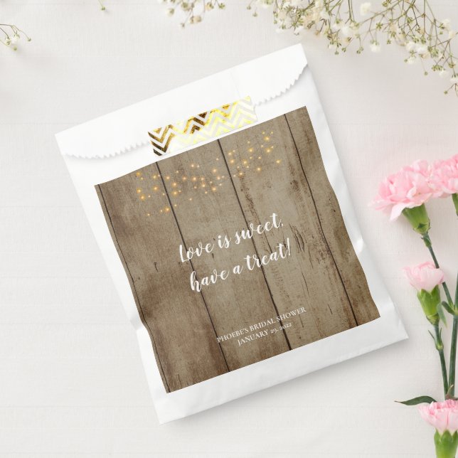 Love Is Sweet Country Rustic Bridal Shower Favour Bag (Sealed)