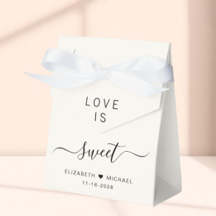 Love Is Sweet Cream Wedding Favor Box