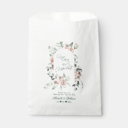 Love is Sweet Dusty Rose Eucalyptus Wedding Favour Bag