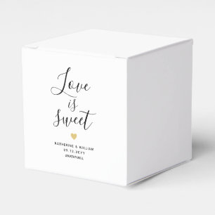 Love is Sweet Elegant Wedding Favour Box