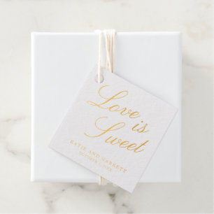 Love Is Sweet Elegant Wedding Favour Tags