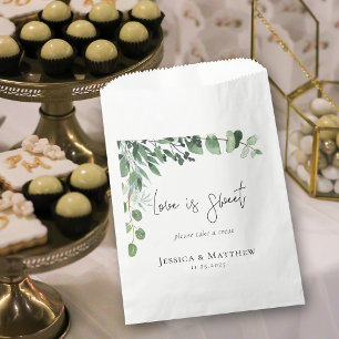 Love Is Sweet Eucalyptus Wedding Favour Bag
