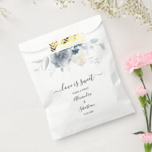 Love is Sweet Floral Wedding Sweet Treat  Favour Bag