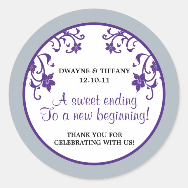 Love is Sweet - Flowers Classic Round Sticker (Front)