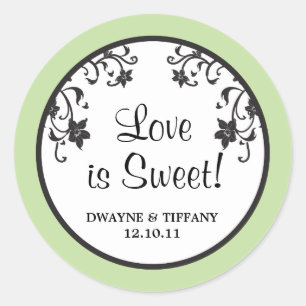 Love is Sweet - Flowers Classic Round Sticker