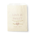 Love Is Sweet Gold et Blush Mariages Sacs
