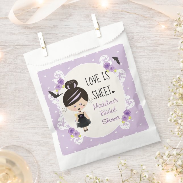 Love is Sweet Gothic Bridal Shower Favours Favour Bag (Clipped)