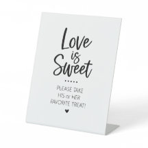 Love is Sweet His and Her Candy Bar Sign