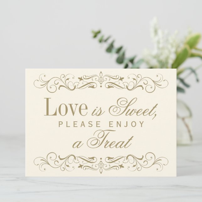 Love is Sweet Ivory Antique Flourish Wedding (Standing Front)