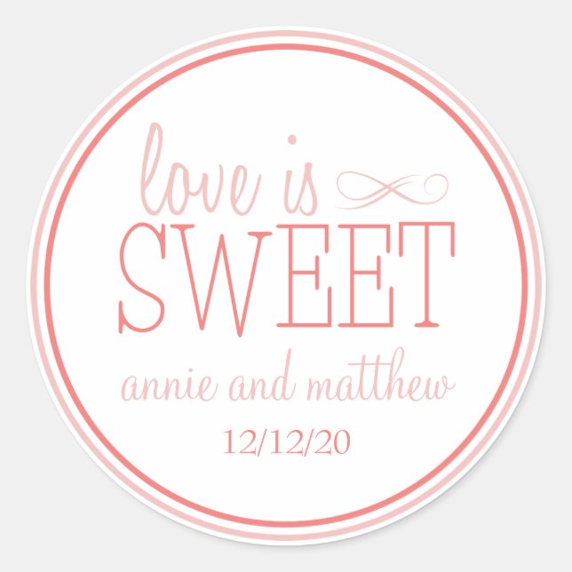 Love Is Sweet Labels (Blush / Terra Cota) (Front)