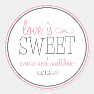 Love Is Sweet Labels (Pink / Grey)