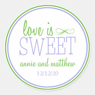 Love Is Sweet Labels (Violet / Mint Green)