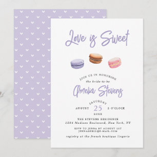 Love Is Sweet (Macaron) Bridal Shower Invitation