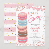 Love is Sweet Macaroon Bridal Shower Invitation