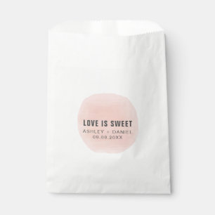 Love is Sweet Modern Wedding Treat Sacks, Favour Bag