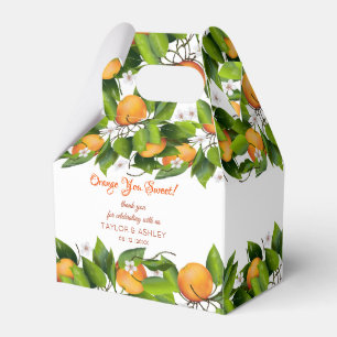Love Is Sweet Orange Citrus Fruit   Wedding Favor Box