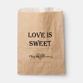 Love Is Sweet Personalized Wedding Favour Bag