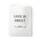 Love Is Sweet Personalized Wedding Favour Bag