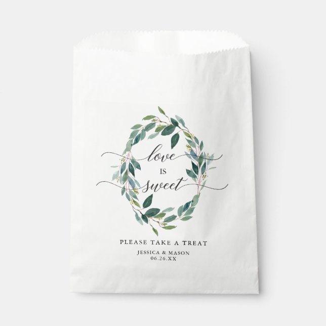 Love is Sweet Please Take A Treat Favour Bag (Front)