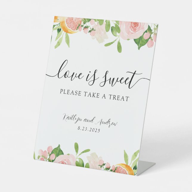 Love is Sweet Please take a Treat Sign (Front)