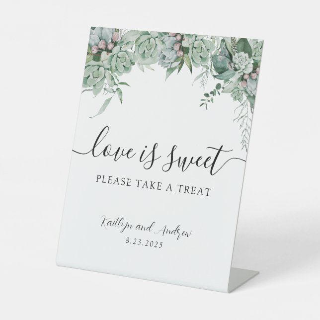 Love is Sweet Please take a Treat Sign (Front)