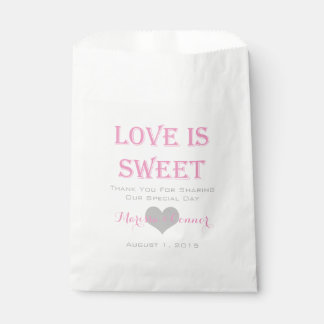 Love Is Sweet Rose et Silver Mariages Sacs
