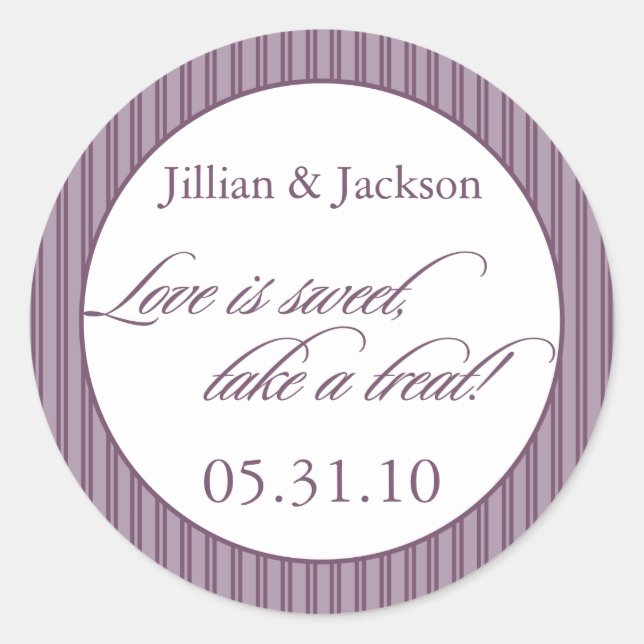 Love is Sweet Sticker in Purple (Front)