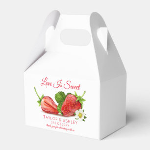Love Is Sweet Strawberry Fruit   Wedding Favour Bo Favor Box