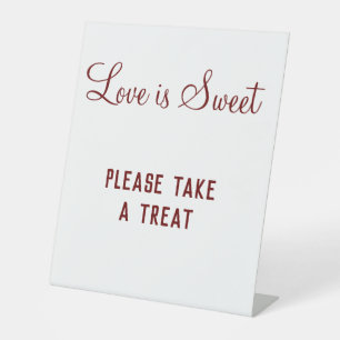 love is sweet take a treat bridal shower wedding r pedestal sign