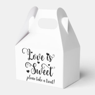Love is Sweet Take a Treat Custom Wedding Favour Favor Box