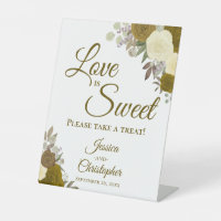 Love is Sweet Take a Treat Gold & Yellow Floral