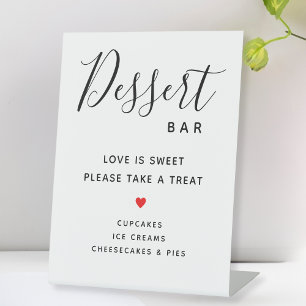 Love Is Sweet – Take a Treat Wedding Dessert Pedestal Sign