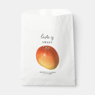 Love is Sweet Tropical Mango Fruit Wedding Favour Bag