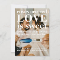 Love is Sweet Valentine's Pregnancy Reveal Photo