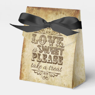 Love Is Sweet Vintge Wedding Favor Box