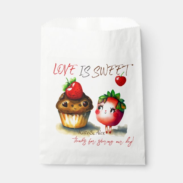 Love is Sweet Wedding Favour Bag (Front)