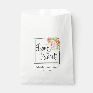 Love is Sweet - Wedding Favour Bag, Shower Treats Bag