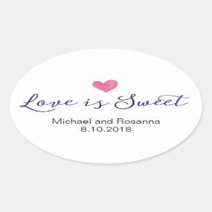 Love is Sweet Wedding Favour Stickers