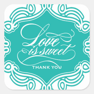 Love is Sweet Wedding Favour Stickers