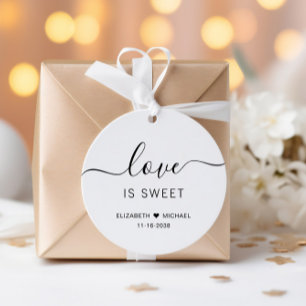 Love Is Sweet Wedding Favour Tags