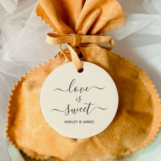 Love is Sweet Wedding Gift Tag, Favour Tag