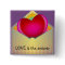 "LOVE is the answer" Cute Heart Design Button