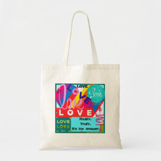 Love is the Answer Jumble Tote Bag