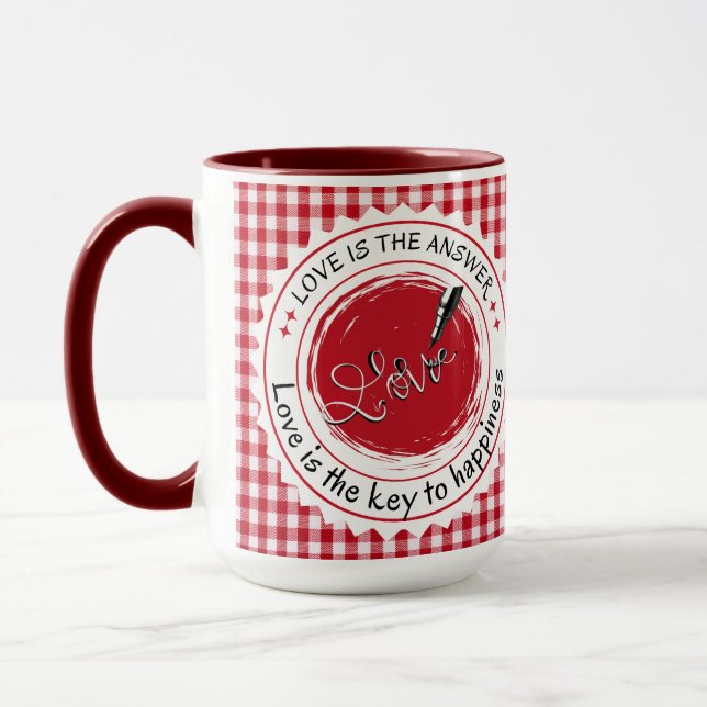 Love is the answer. mug (Left)