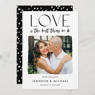Love Is The Best Photo Engagement Announcement