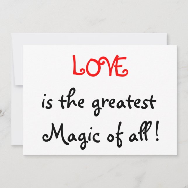 Love is the greatest Magic of all !-invitations Invitation (Front)